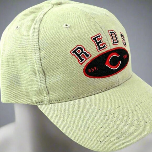 Cincinnati Reds Vintage MLB Beige "EST 1869" NOS Cap - Picture 2 of 6
